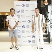 Antonio y Javier Banderas en la presentación del equipo Teatro del Soho CaixaBank Antonio y Javier Banderas en la presentación del equipo Teatro del Soho CaixaBank