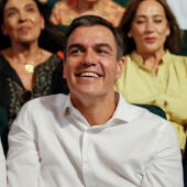 Pedro Sánchez durante un acto electoral del PSOE este jueves en Lugo