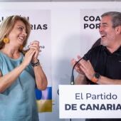Cristina Valido, dpiutada electa de CC por Santa Cruz y Fernando Clavijo secretario nacional de CC