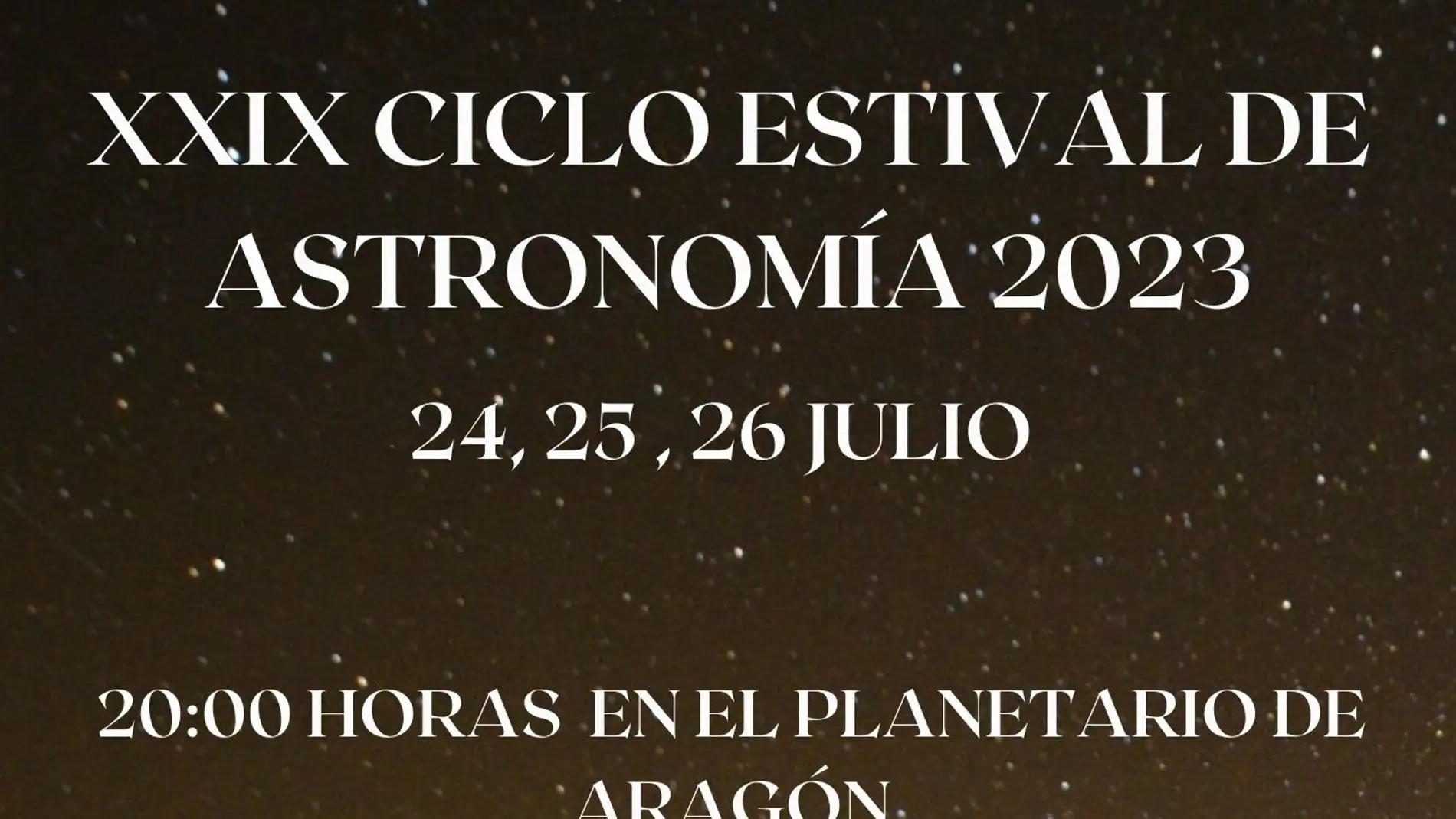 Cartel del Ciclo Estival de Astronomía