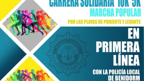 Poster de la Carrera Solidaria En Primera L&iacute;nea