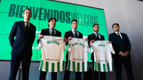 Los fichajes béticos, ilusionados Los fichajes béticos, ilusionados
