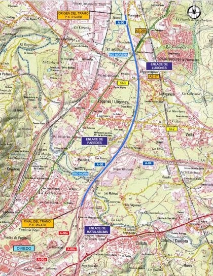 Las obras del tercer carril de la Y obligarán a cortar la calzada entre los enlaces de Serín y Lugones Las obras del tercer carril de la Y obligarán a cortar la calzada entre los enlaces de Serín y Lugones