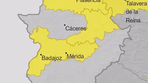 Cuatro comarcas extremeñas activan este martes el aviso amarillo por altas temperaturas Cuatro comarcas extremeñas activan este martes el aviso amarillo por altas temperaturas