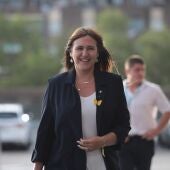 Laura Borràs llega a la sede de Junts el 23J para seguir la jornada electoral
