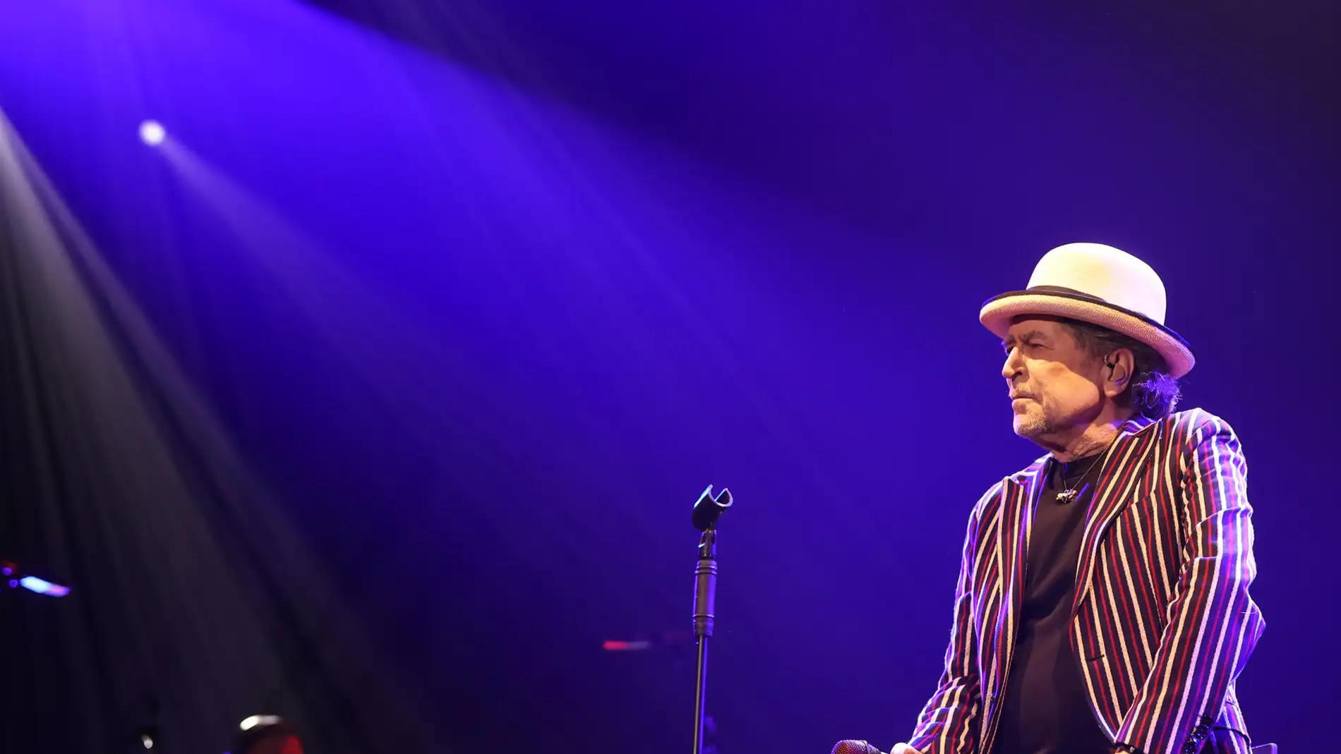 El cantante Joaquín Sabina durante su concierto en mayo en el Wizink Center de Madrid.