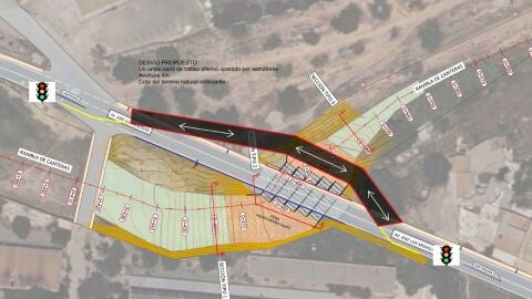 Obra en la Rambla de Canteras Obra en la Rambla de Canteras