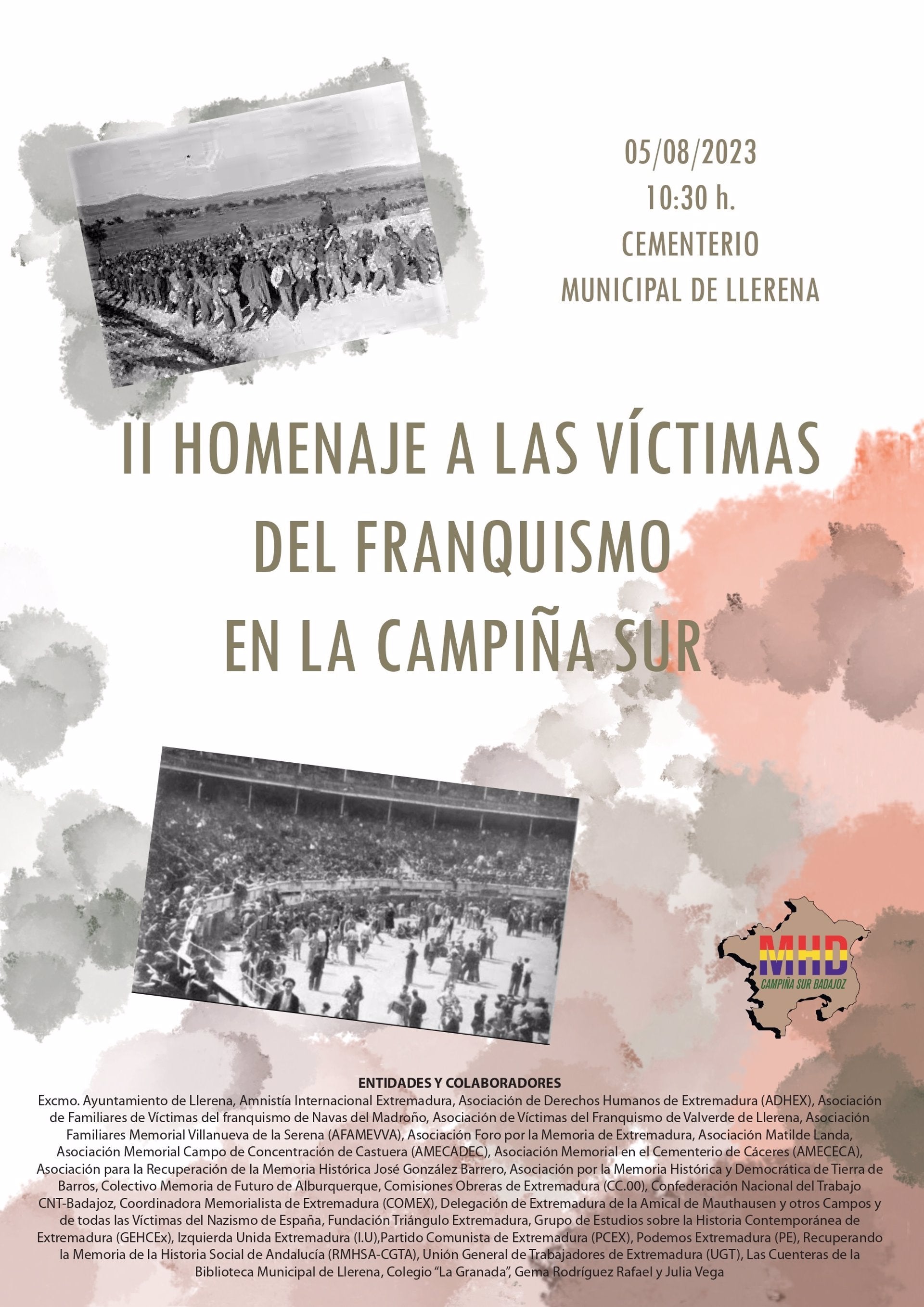 Llerena acoge este sábado el II Homenaje a Víctimas del Franquismo de la Campiña Sur Llerena acoge este sábado el II Homenaje a Víctimas del Franquismo de la Campiña Sur