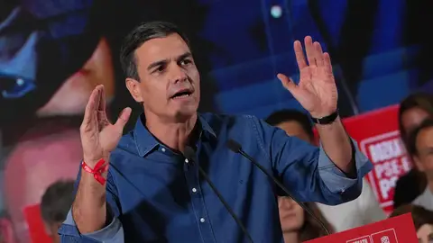 Pedro Sánchez, durante un acto electoral. Pedro Sánchez, durante un acto electoral.