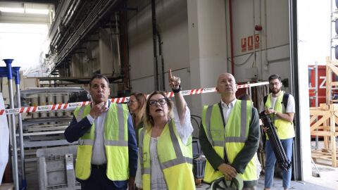 La presidenta de Cepyme Zaragoza, Mª Jesús Lorente, en una visita a una empresa