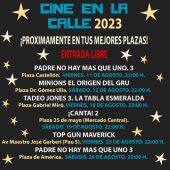Cartel del programa 'Cine en la Calle' 2023 en Alicante 