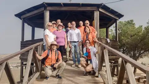 Las evaluadores de la UNESCO a su paso por Poblete Las evaluadores de la UNESCO a su paso por Poblete