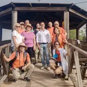 Las evaluadores de la UNESCO a su paso por Poblete Las evaluadores de la UNESCO a su paso por Poblete