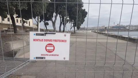 Preparativos para la Batalla Naval A Coruña 2023 En la coraza de Esclavas.