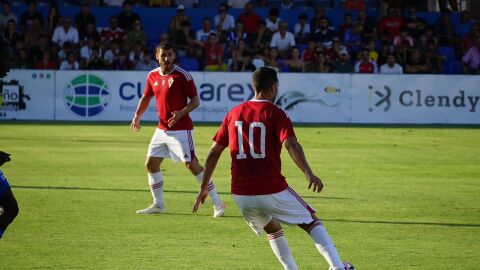 Ángel Montoro, jugador del Real Murcia durante la pretemporada