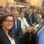 Ximo Puig junto al resto del grupo socialista en el Senado