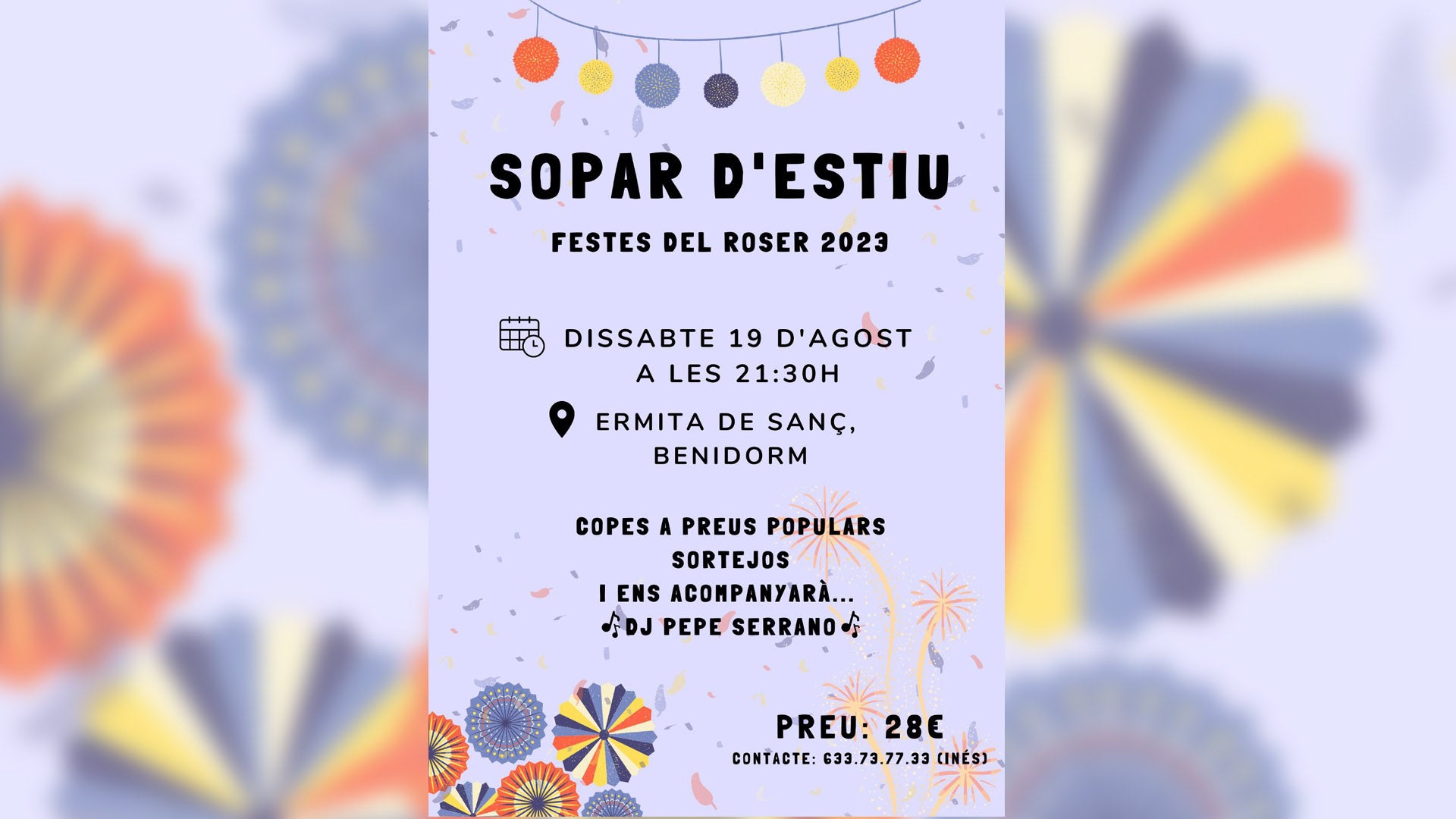 Benidorm celebra este sábado el tradicional "Sopar d'Estiu" Benidorm celebra este sábado el tradicional "Sopar d'Estiu"
