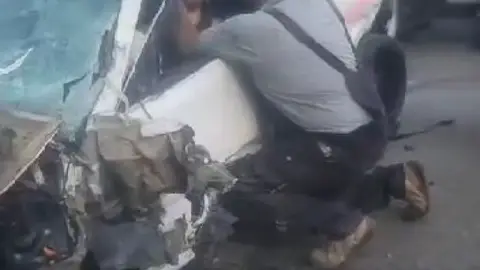 Accidente en el polígono La Verde de Camargo Accidente en el polígono La Verde de Camargo