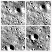 Imágenes de la Luna tomadas durante la etapa de alunizaje de su misión espacial Chandrayaan-3 en el polo sur de la Luna