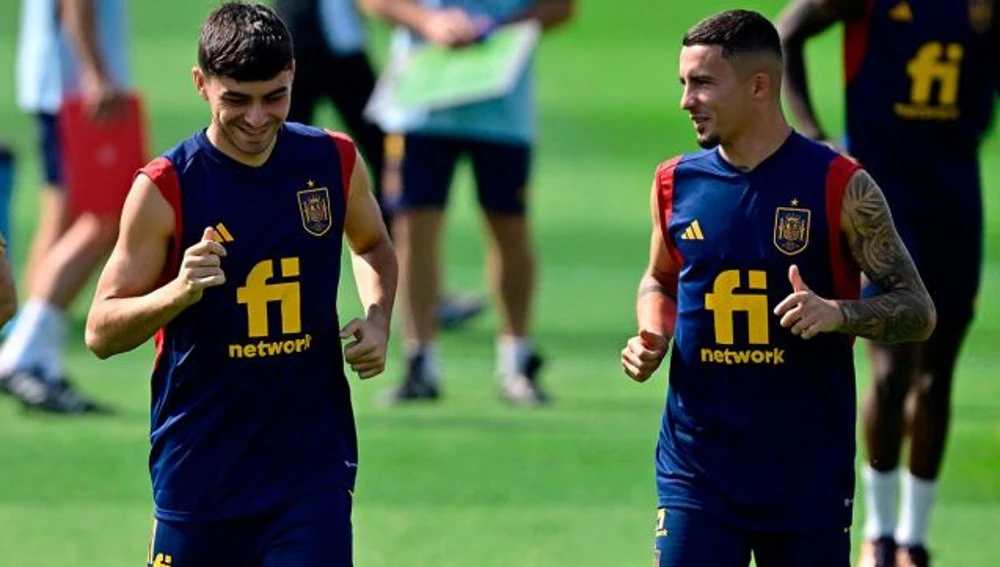 Yeremy Pino y Pedri en la selección Yeremy Pino y Pedri en la selección