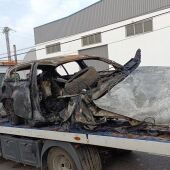 Coche en llamas Alzira accidente