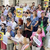Imagen concentración en apoyo a Jenni Hermoso en Vigo. EP Imagen concentración en apoyo a Jenni Hermoso en Vigo. EP