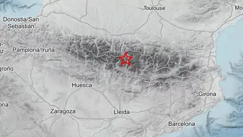 El epicentro del seísmo es Viella (Lérida). El epicentro del seísmo es Viella (Lérida).