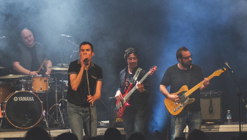 Los Vinilos en concierto, foto de archivo