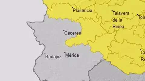 Avisos amarillos por fuertes lluvias y tormentas este sábado en el norte y el este de Extremadura Avisos amarillos por fuertes lluvias y tormentas este sábado en el norte y el este de Extremadura