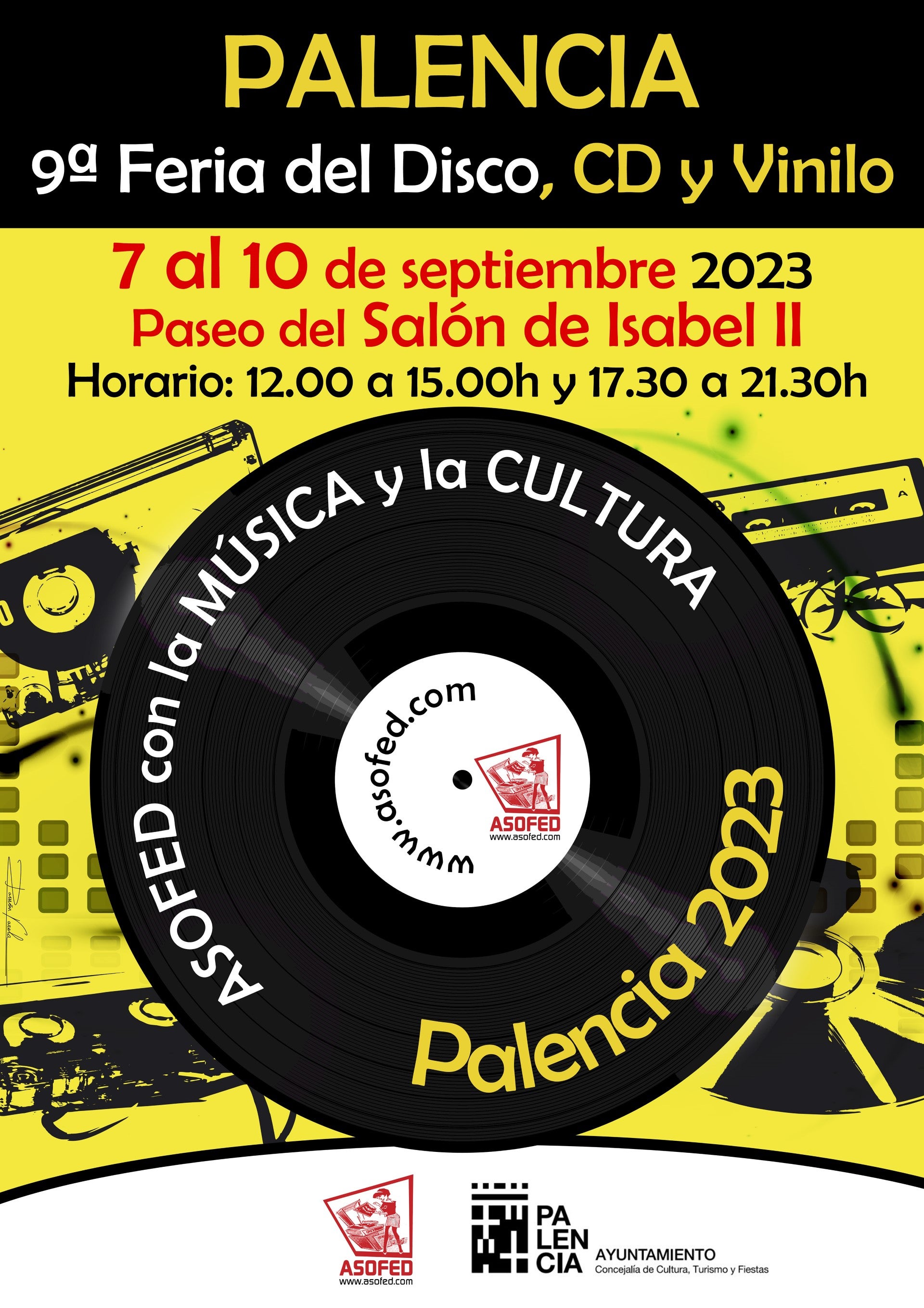 El Paseo del Salón acogerá del 7 al 10 de septiembre la 9º Feria del Disco, CD y Vinilo de Palencia con más de 50.000 referencias fonográficas El Paseo del Salón acogerá del 7 al 10 de septiembre la 9º Feria del Disco, CD y Vinilo de Palencia con más de 50.000 referencias fonográficas