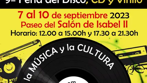 El Paseo del Salón acogerá del 7 al 10 de septiembre la 9º Feria del Disco, CD y Vinilo de Palencia con más de 50.000 referencias fonográficas .