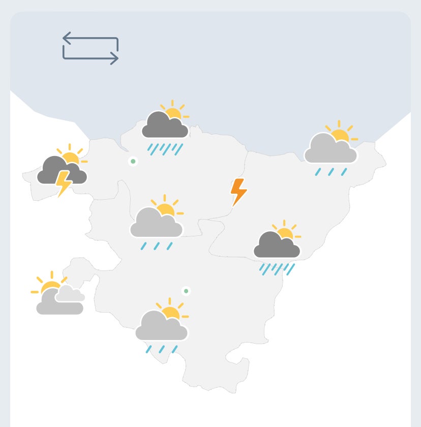 Alerta naranja por precipitaciones intensas en todo Euskadi Alerta naranja por precipitaciones intensas en todo Euskadi
