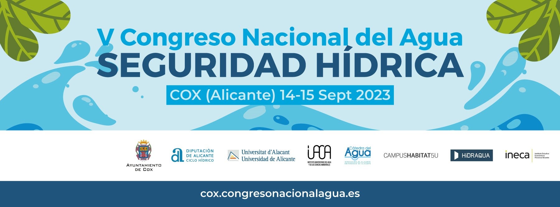 El V Congreso Nacional del Agua que impulsa la Diputación abordará en Cox la seguridad hídrica El V Congreso Nacional del Agua que impulsa la Diputación abordará en Cox la seguridad hídrica