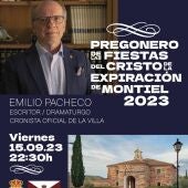 Emilio Pacheco pregonara las Fiestas de Montiel 2023