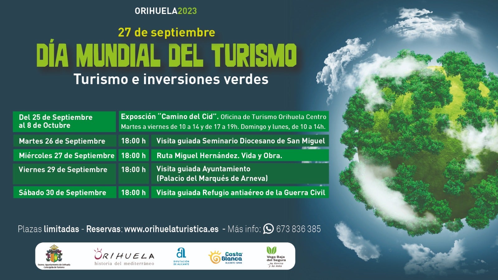 Orihuela apuesta por rutas y visitas novedosas para conmemorar el Día Mundial del Turismo Orihuela apuesta por rutas y visitas novedosas para conmemorar el Día Mundial del Turismo