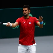 Djokovic, en un partido con Serbia. Djokovic, en un partido con Serbia.