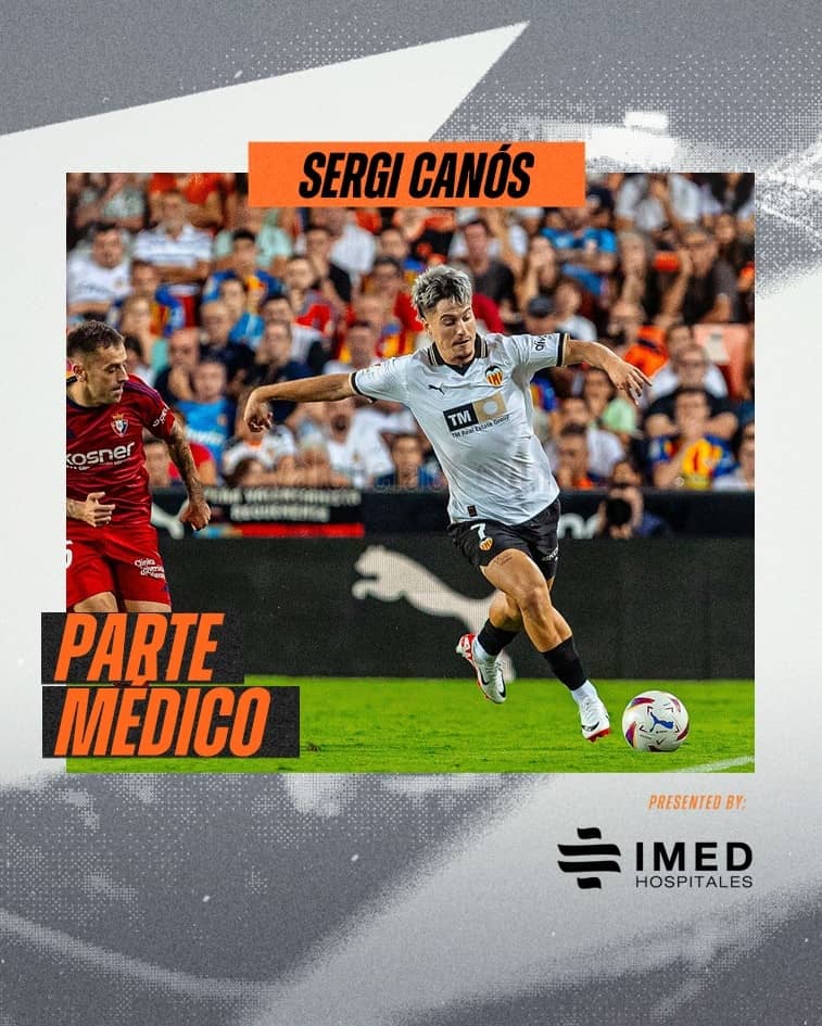 Ya hay parte médico de la lesión de Sergi Canós Ya hay parte médico de la lesión de Sergi Canós