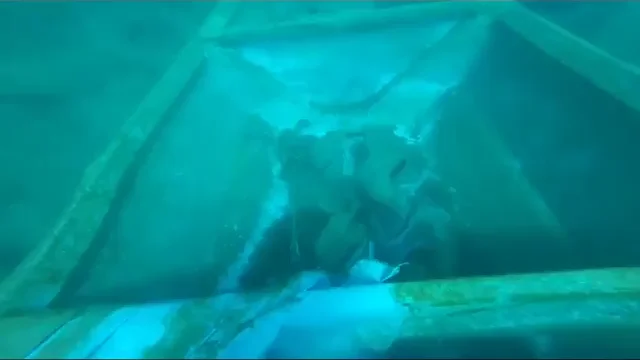El fondo del muelle de Arguineguín está lleno de restos de pateras y cayucos abandonados