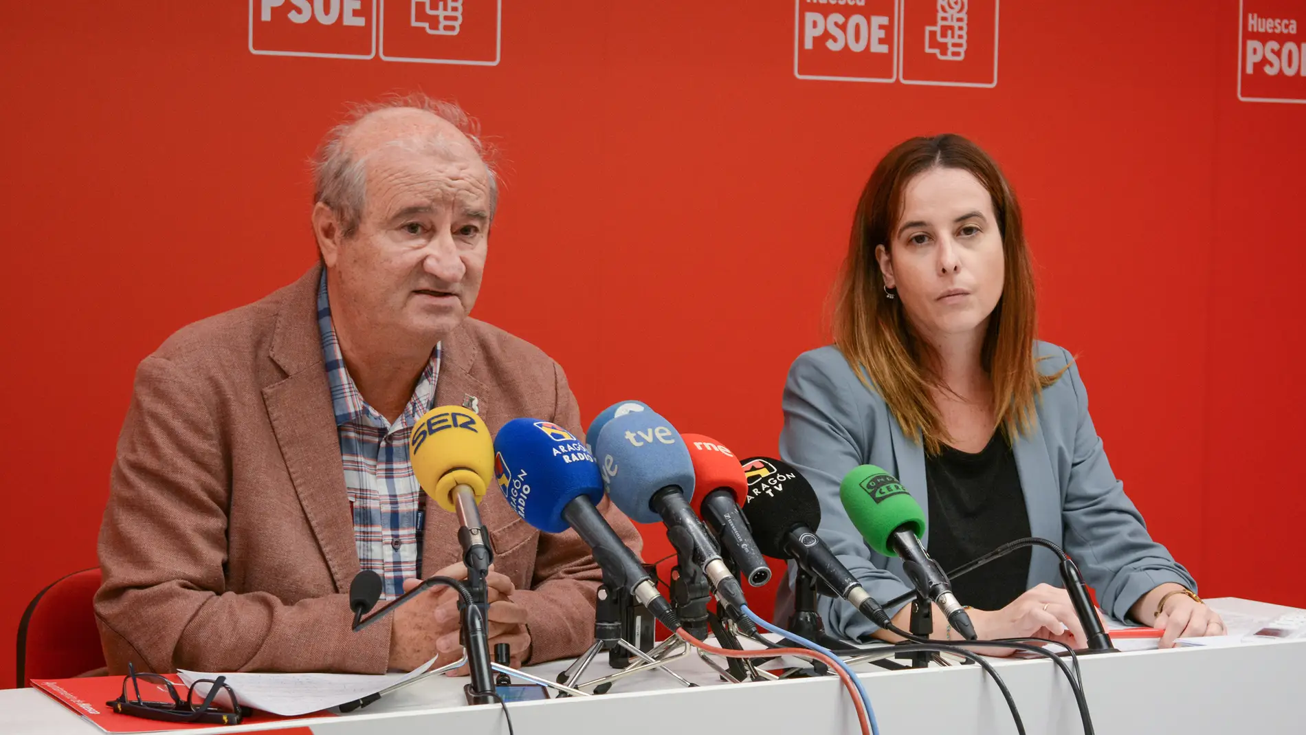 José Maria Romance y Belén Hernández, durante la rueda de prensa de hoy.