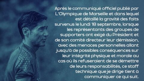 La carta de despedida de Marcelino del Marsella