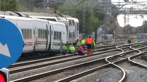Talgo descarrilat a l'entrada de l'estació de Vilanova Talgo descarrilat a l'entrada de l'estació de Vilanova