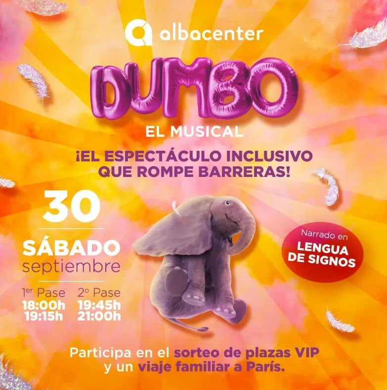 'Dumbo, el musical' llega a Albacenter para disfrutar en familia 'Dumbo, el musical' llega a Albacenter para disfrutar en familia