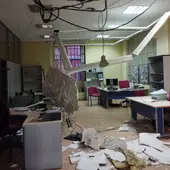 Cae el techo la Delegación de Hacienda en Toledo Cae el techo la Delegación de Hacienda en Toledo