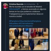 Javier Abrego aclara la polémica con el tweet de Cristina Ibarrola