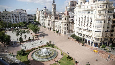 Imagen actual de la plaza del Ayuntamiento