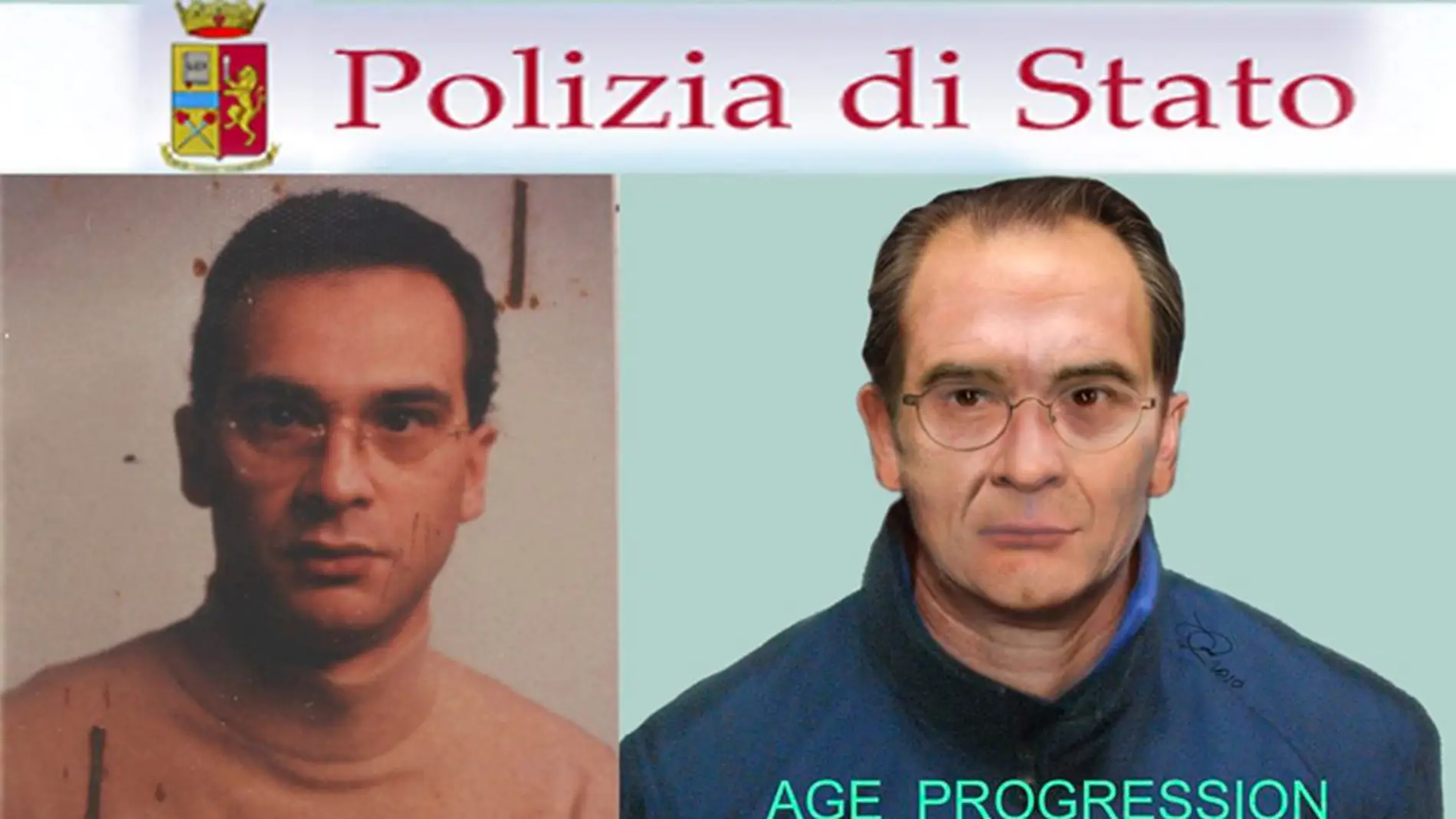 Imagen de archivo de un retrato robot facilitado por la policía italiana de Matteo Messina Denaro, jefe de Cosa Nostra, la mafia siciliana./ EFE/Policia italiana
