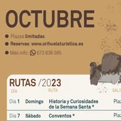 Turismo Orihuela organiza las rutas de octubre destacando la figura de Miguel Hernández y la Semana Santa Turismo Orihuela organiza las rutas de octubre destacando la figura de Miguel Hernández y la Semana Santa