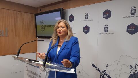 Aurora Galisteo durante la rueda de prensa