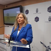 Aurora Galisteo durante la rueda de prensa Aurora Galisteo durante la rueda de prensa