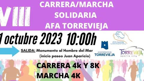 La Asociación de Alzheimer AFA Torrevieja celebra este domingo su carrera/marcha solidaria marcha solidaria